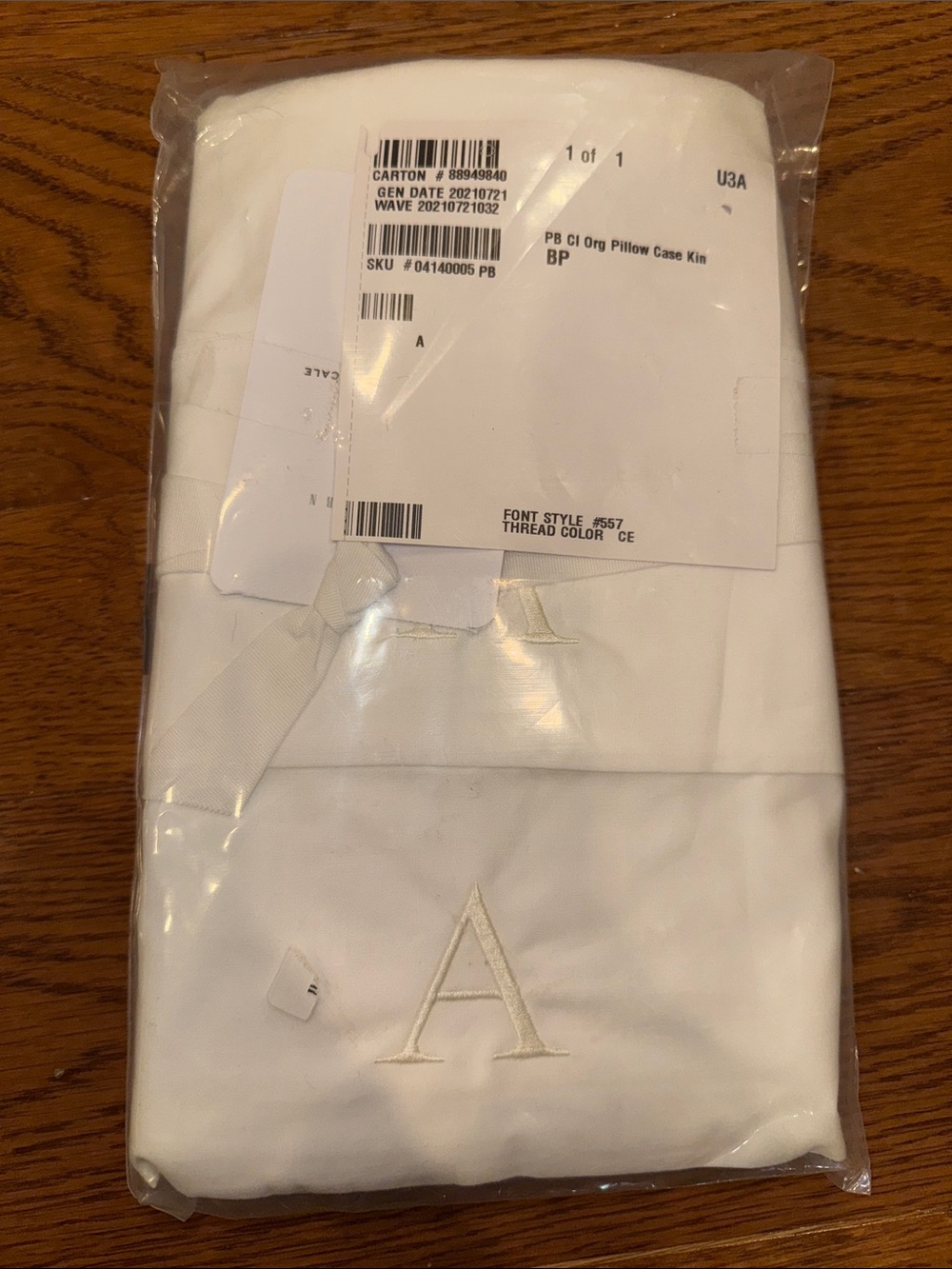Pottery Barn White King Pillowcase Set - Classic Percale “A” - Picture 4 of 6